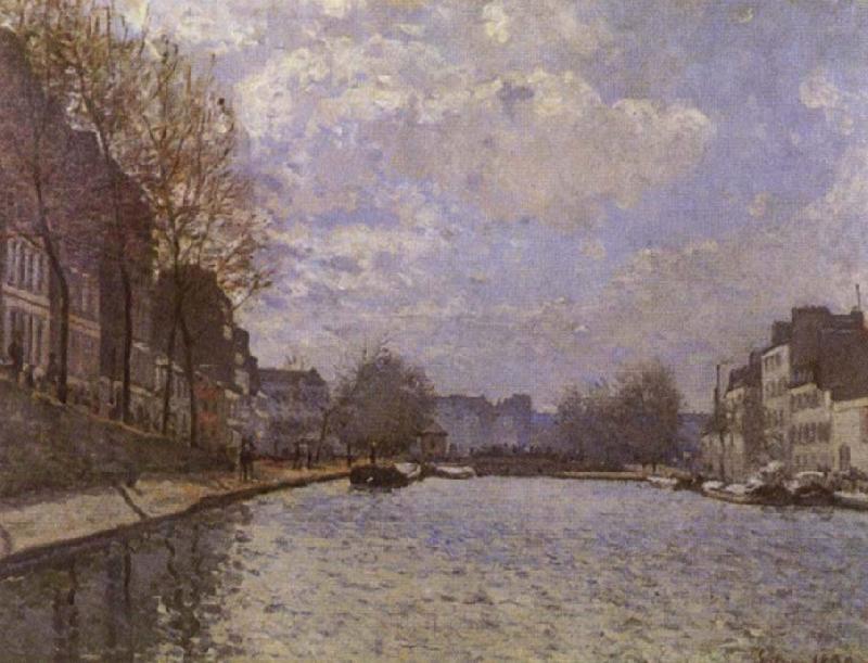 Alfred Sisley The Saint-Martin canal in Paris oil painting image